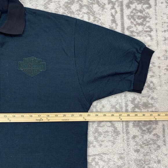Harley Davidson Polo Shirt Mens Short Sleeve Cotton Logo Embroidered Size Large - Picture 3 of 5